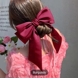 New Hair Bow Burgundy